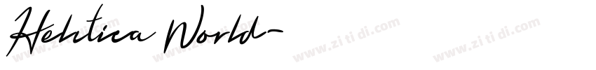 Helvtica World字体转换